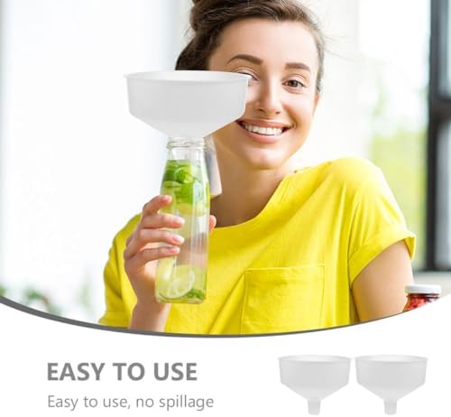 Sewroro Multi-Function Kitchen Liquid Funnels 2pcs Set Large and