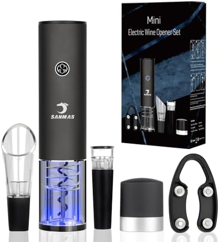 SANMAS Electric Wine Opener Rechargeable, Aerator & Preserver Wine