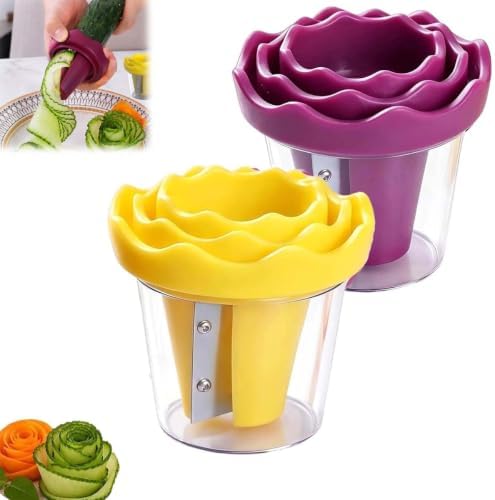 Manual Vegetable Spiralizer and Curler, 2pcs-Mix