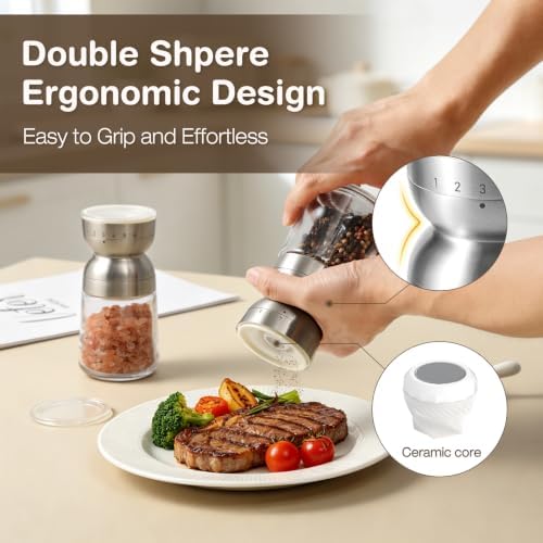 Vucchini Manual Ceramic Salt & Pepper Grinder Set