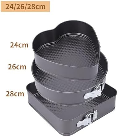 3pcs Set Detachable Cheesecake Mold Metallic Carbon Steel Leakproof