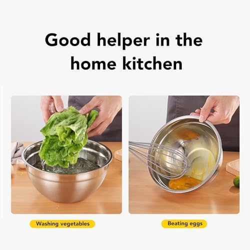 Mixing Bowls with Lids, 5PCS, Stainless Steel