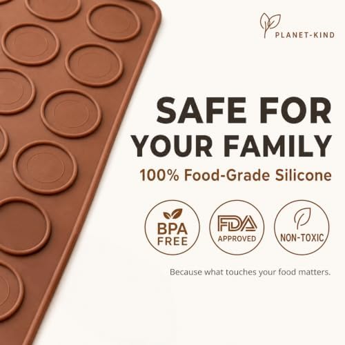 Silicone Macaron Baking Mat, 2 Pack Nonstick Reusable Baking Mats