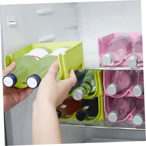 Soda Can Holder Refrigerator Organizer for Bottles, PP Green