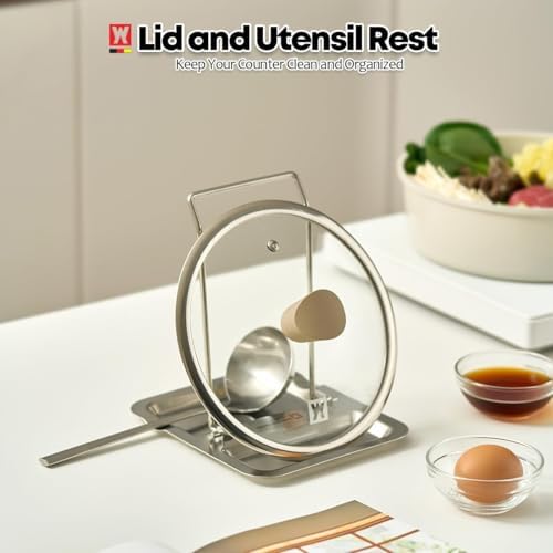WAGENSTEIGER Foldable Stainless Steel Pot Lid Rest, Ladle Holder