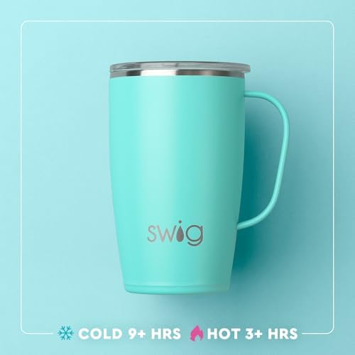 Swig 18oz Stainless Steel Travel Mug, Insulated, Cup Holder Friendly