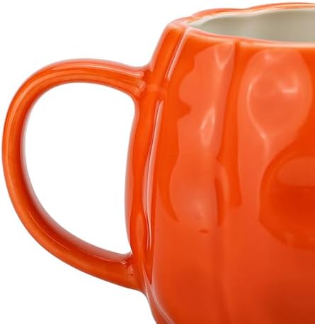 Pumpkin Mugs Set of 2 - Large Ceramic Fall Coffee Mugs 17 OZ