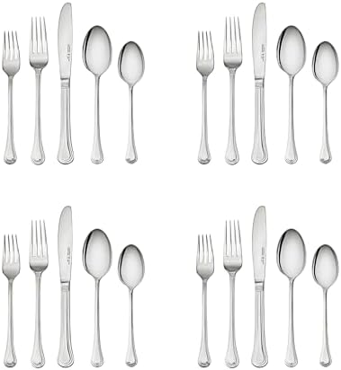 HENCKELS Astley 20-piece Flatware Set, 18/10 Stainless Steel, Silver