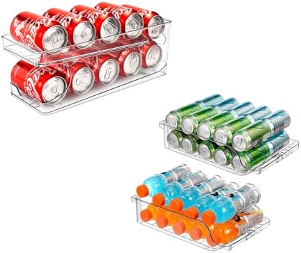 2 Packs Rolling Soda Can Organizer for Refrigerator