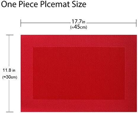 Vinyl Placemats Heat-Resistant Table Mats Washable Easy Clean Plastic