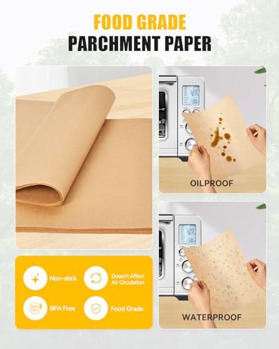 130PCs Paper Liners and 4PCs Teflon Mats Compatible with Breville