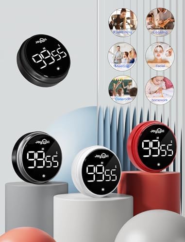 JOYHILL Digital Kitchen Timer, Large LED Display, Red