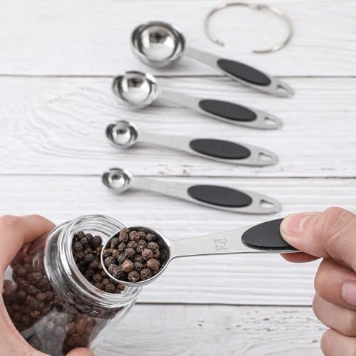 Magnetic Measuring Cups and Spoons Set, Including 7 Stainless Steel