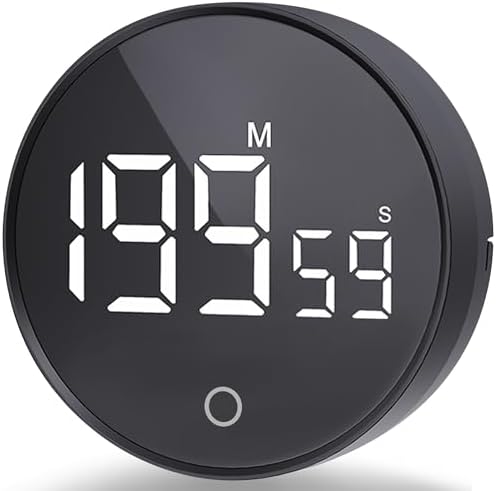 Digital Kitchen Timers, Magnetic Rotary Timer with Large LED Display