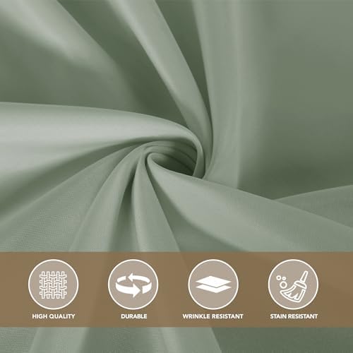 sancua Square Tablecloths 54x54 Inch Sage Green Fabric Table Cloth