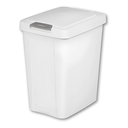 7.5 Gallon White Wastebasket by Unknown