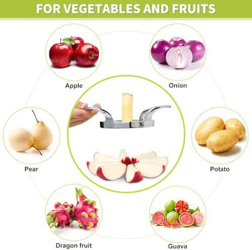 LIIGEMI Stainless Steel Apple Slicer,8 Blade Apple Corer and Cutter