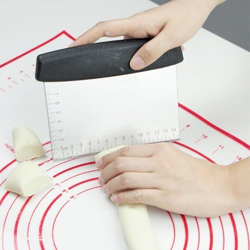 Dough Bench Scraper Engraved Measuring Scale Multipurpose