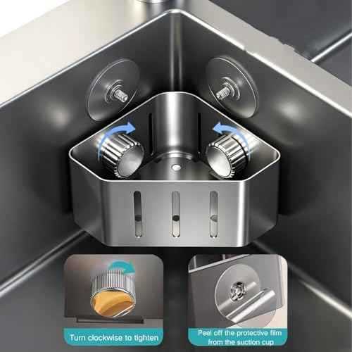 Triangular Sponge Holder with Suction Cups