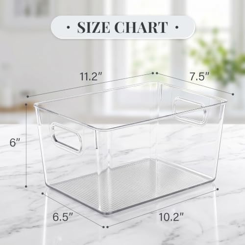 Heyuzb Clear Storage Bins Plastic