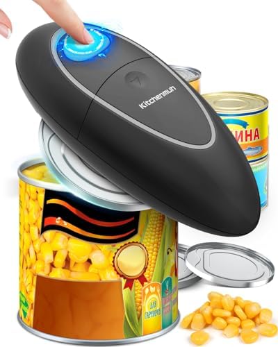 KITCHENMUH One Touch Electric Can Opener Fits All Can Sizes for
