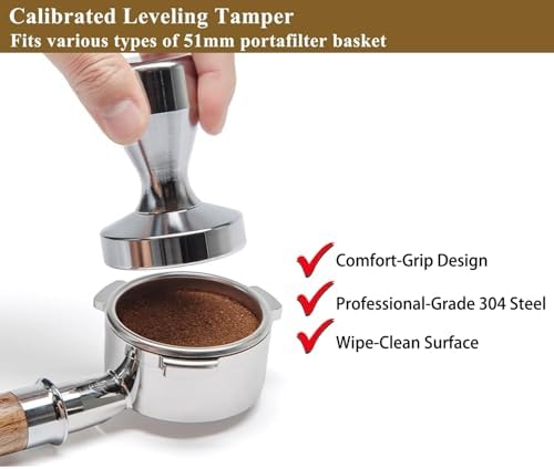 Espresso Accessories Kit 51mm Tamper: 51mm Espresso Tamper Set Barista