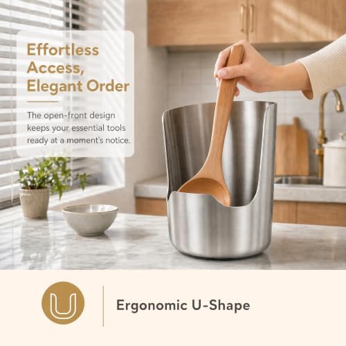Pot Lid Holder and Spoon Rest, 304 Stainless Steel Kitchen Utensil