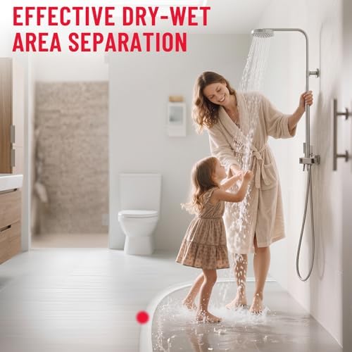 Shower Threshold Water Dam Guard - Self-Adhesive Silicone Waterproof