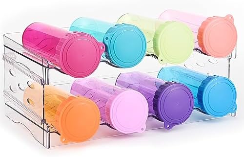 Acrylic Wine Rack for 8 Bottles/Cups - Freestanding Clear Modern