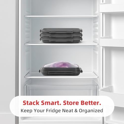 2 Pack Silicone Food Storage Containers, 12 Cups / 0.76 Gal