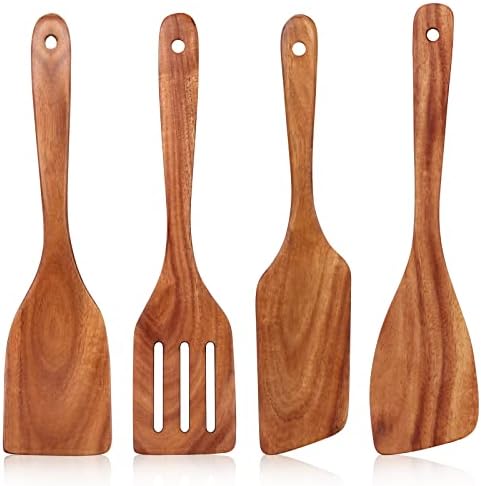 Non Toxic Wooden Spatula for Cooking Utensil Set Acacia Kitchen Spoon