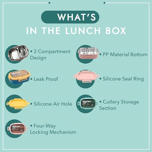 Easy Togo 28oz Stainless Steel Bento Lunch Box – Small Leakproof