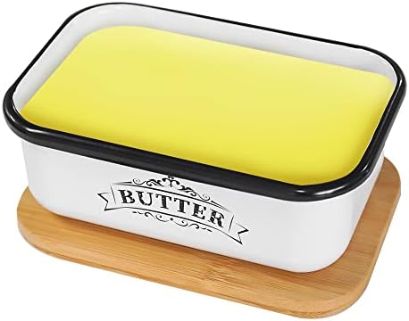 SOTECH Butter Dish with Lid Farmhouse Style Butter Jar for Countertop