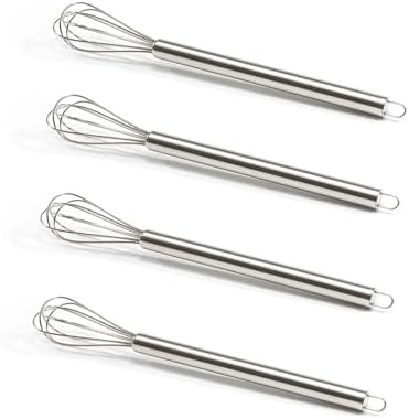 Mini Whisks 7 inch 304 Stainless steel Whisk, Hand Egg Mixer for Flour