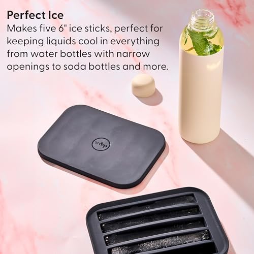 W&P Peak Silicone Water Bottle Ice Tray w/ Protective Lid | Charcoal