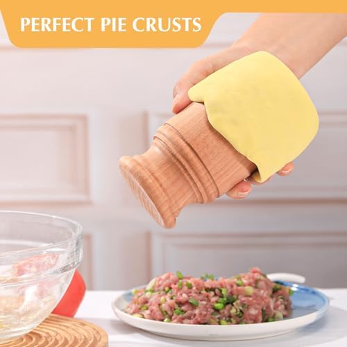 Wooden Pie Dolly Mould - Primitive Kitchen Tool for Pie Making
