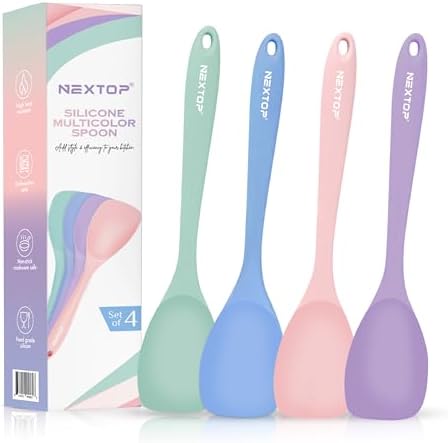 NEXTOP Silicone Spatula Set of 4 – Multipurpose Seamless Silicone