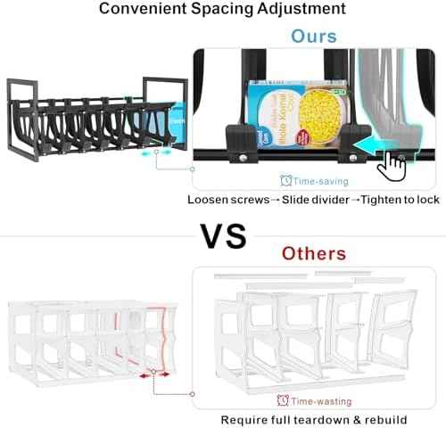 iSPECLE Can Organizer for Pantry - Auto-Rolling, Expands to Hold 60 Cans