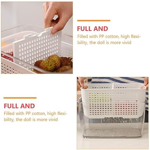 Kichvoe Food Storage Containers with Lids Double Layer Crisper Produce