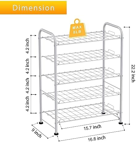 Water Bottle Holder Organizer 5 Tier Water Bottle Storage Rack