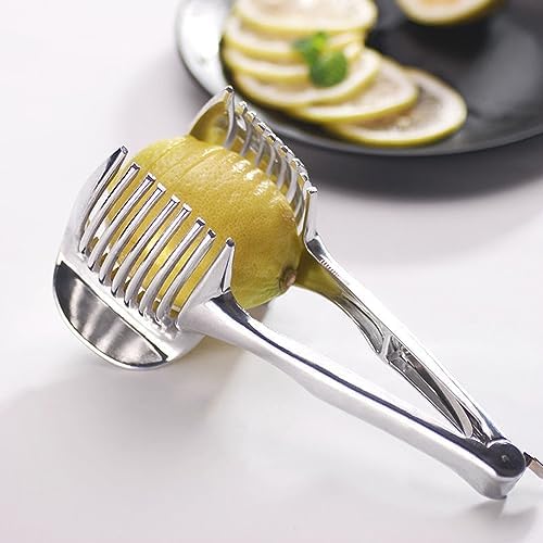 Stainless Steel Multipurpose Handheld Round Fruit Tongs for Onions