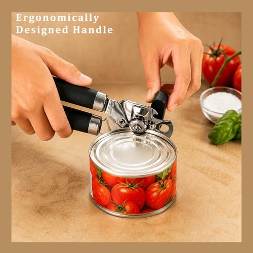 King Mills Manual Left-Handed Can Opener, Stainless Steel for Adults