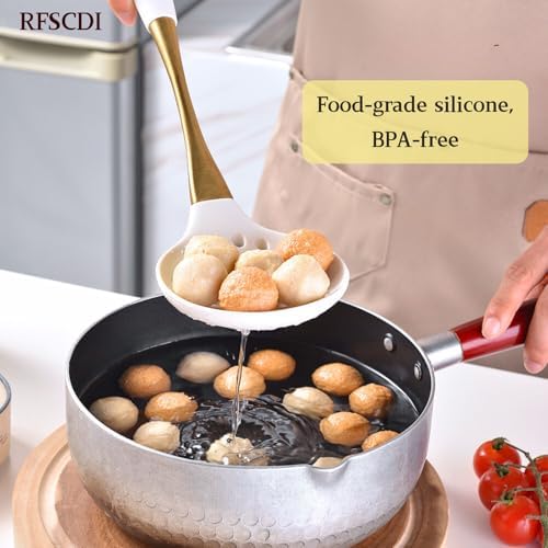 White Gold Silicone Cooking Utensil Set
