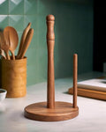 Acacia Wood Paper Towel Holder for Jumbo Rolls