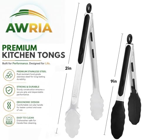 Kitchen Tongs with Silicone Tips
