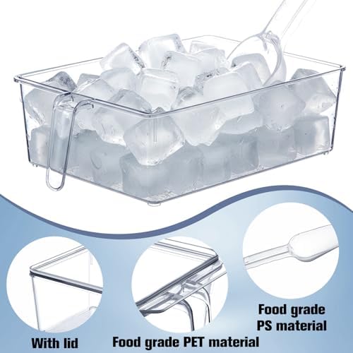 1 Set Ice Storage Bin for Freezer,12.4 x 8.07 x 3.94 Inches