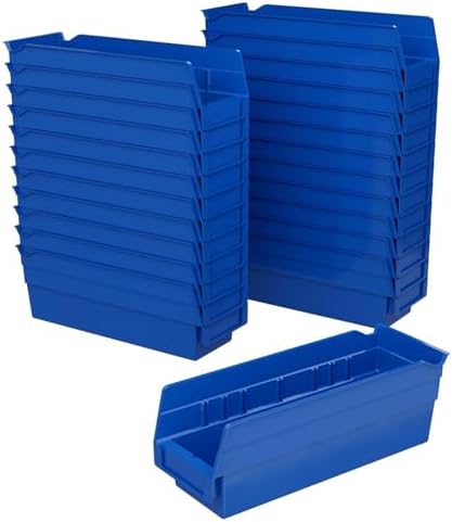 Akro-Mils 30120 Plastic Shelf Bins, 12" x 4" x 4", 24-Pack