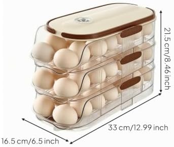 Kitchen Egg Container Egg Holder Organizer Dispenser With Transparent