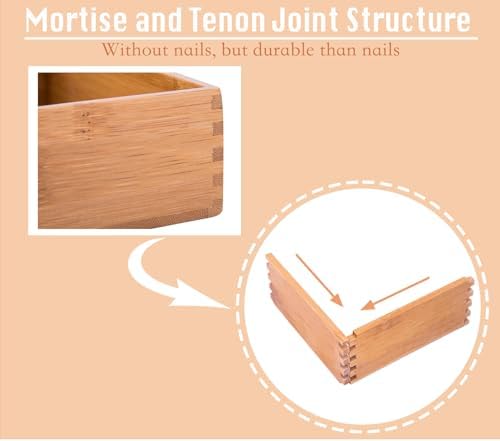 Bamboo Drawer Organizer Box, 12" x 4"