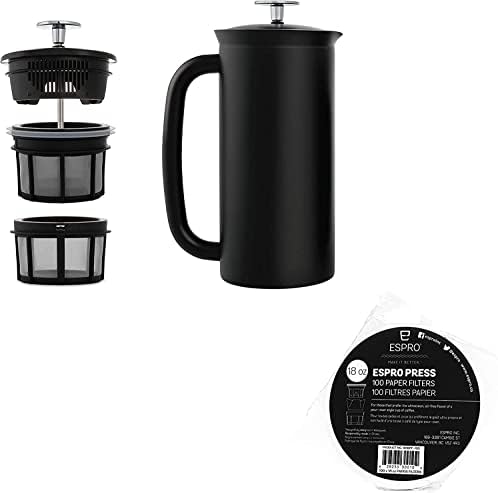 ESPRO P7 French Press, 18 Oz, Matte Black